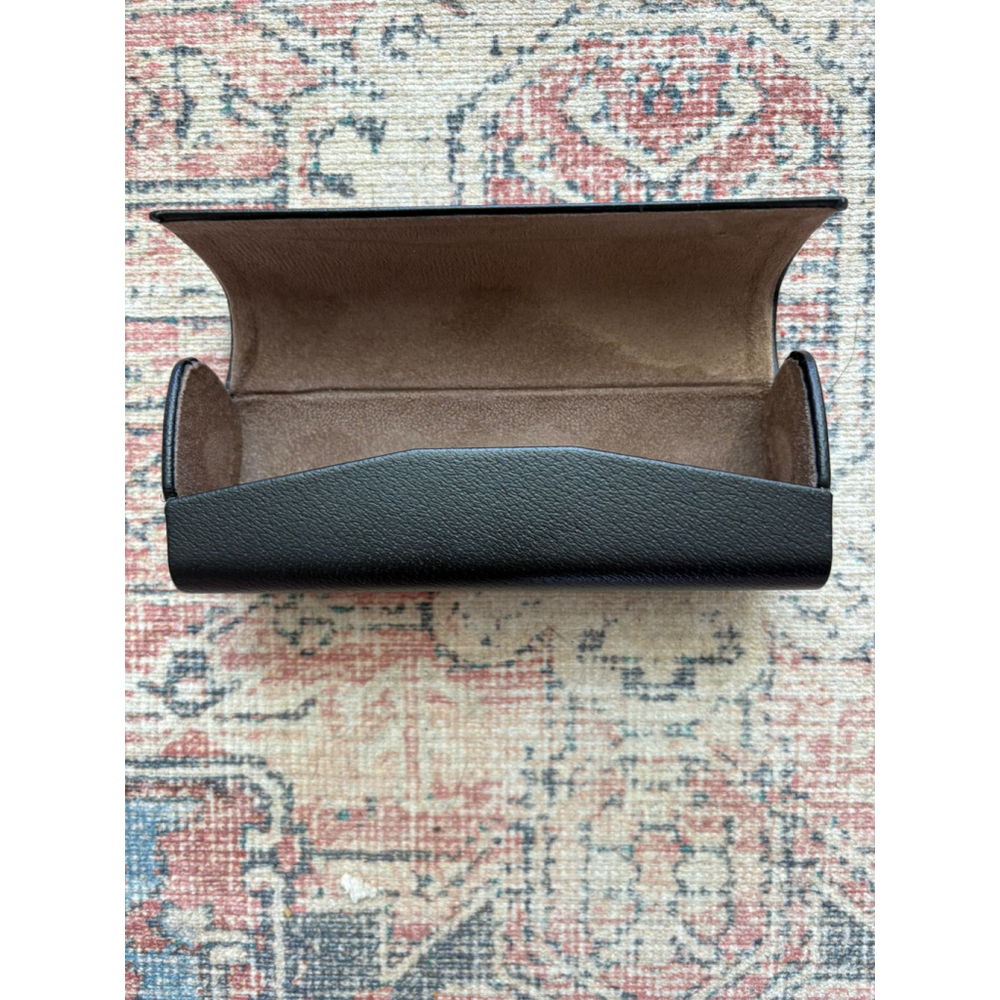Burberry Sunglasses Case Black Leather Hard Shell - Picture 2 of 3
